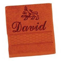 Froté ručník proužek s výšivkou jména a znamení zvěrokruhu