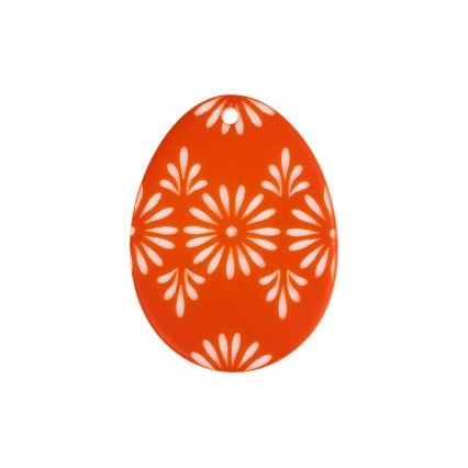 Dekorace vajíčko oranžová