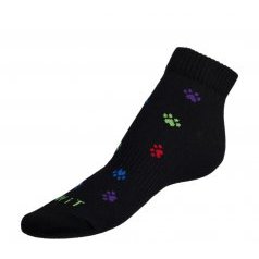 Ponožky nízké Tlapky černobarevné