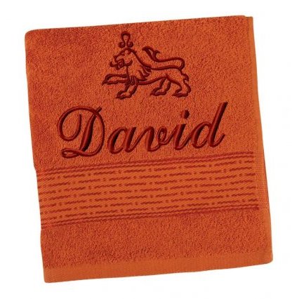 Froté osuška proužek s výšivkou jména a znamení zvěrokruhu
