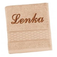 Froté osuška proužek s výšivkou jména