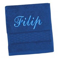 Froté ručník proužek s výšivkou jména