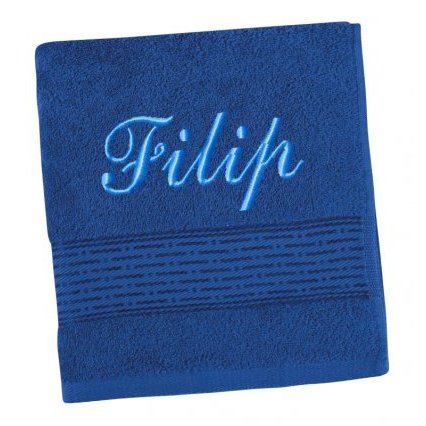 Froté ručník proužek s výšivkou jména