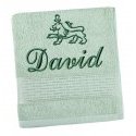 Froté ručník proužek s výšivkou jména a znamení zvěrokruhu