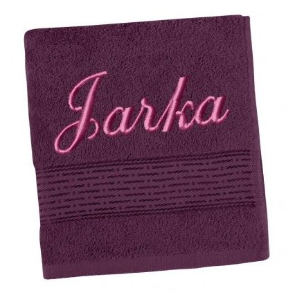 Froté ručník proužek s výšivkou jména