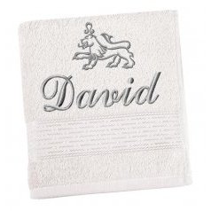 Froté osuška proužek s výšivkou jména a znamení zvěrokruhu