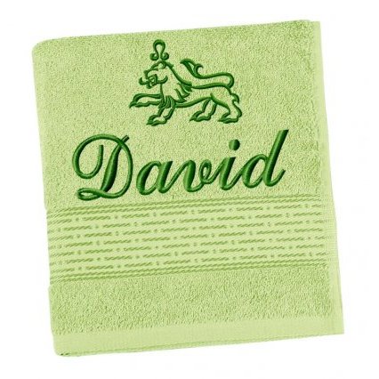 Froté ručník proužek s výšivkou jména a znamení zvěrokruhu
