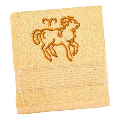 Froté ručník proužek s výšivkou znamení zvěrokruhu