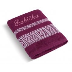 Froté ručník řecká kolekce se jménem BABIČKA