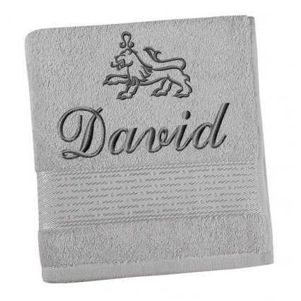 Froté ručník proužek s výšivkou jména a znamení zvěrokruhu