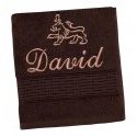 Froté osuška proužek s výšivkou jména a znamení zvěrokruhu