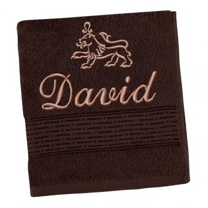 Froté osuška proužek s výšivkou jména a znamení zvěrokruhu