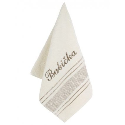 Froté ručník mozaika se jménem BABIČKA