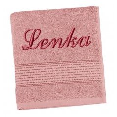 Froté ručník proužek s výšivkou jména