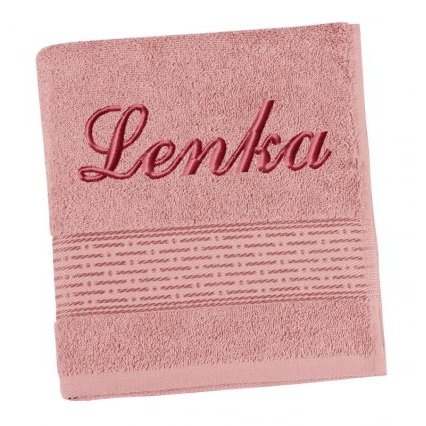 Froté ručník proužek s výšivkou jména