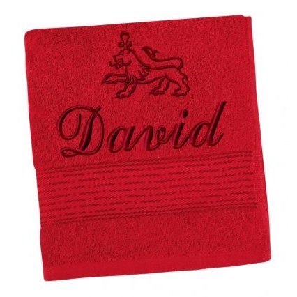 Froté osuška proužek s výšivkou jména a znamení zvěrokruhu