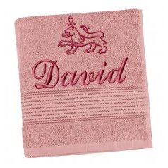 Froté ručník proužek s výšivkou jména a znamení zvěrokruhu