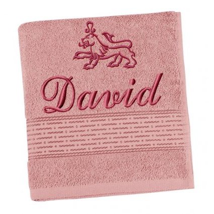 Froté ručník proužek s výšivkou jména a znamení zvěrokruhu