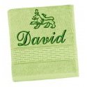 Froté osuška proužek s výšivkou jména a znamení zvěrokruhu