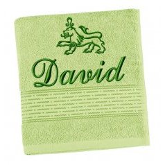 Froté osuška proužek s výšivkou jména a znamení zvěrokruhu