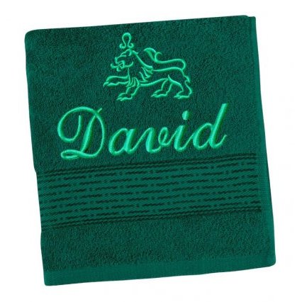Froté osuška proužek s výšivkou jména a znamení zvěrokruhu