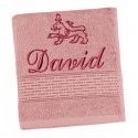 Froté osuška proužek s výšivkou jména a znamení zvěrokruhu