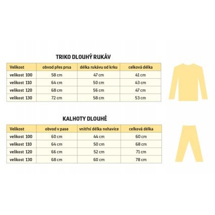 Pyžamo dlouhý rukáv, dlouhé kalhoty