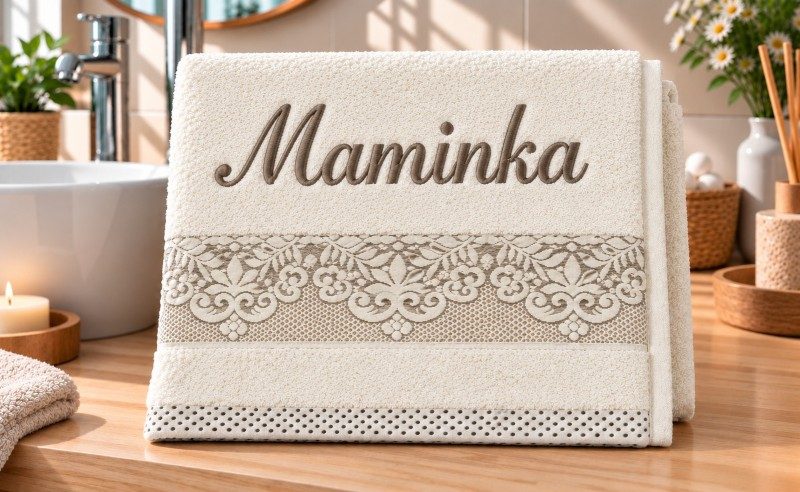 Produkt Froté ručník orchidea s výšivkou MAMINKA Obrázek