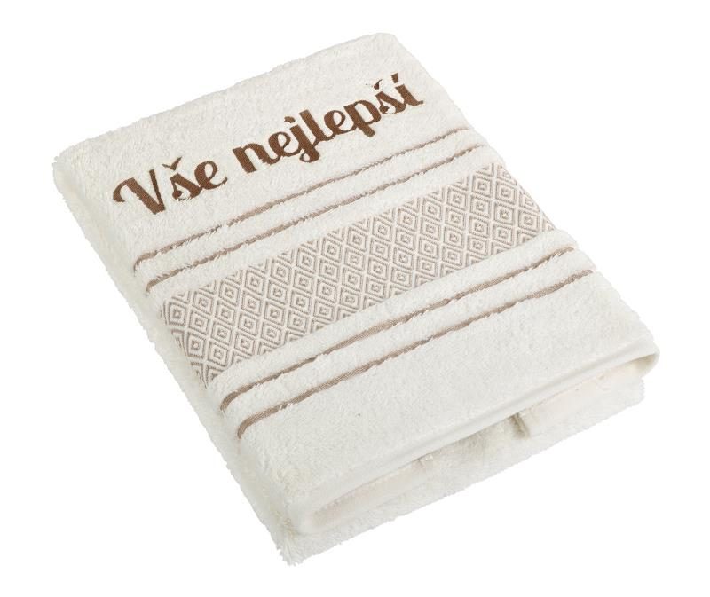 Produkt Froté ručník mozaika s výšivkou Vše nejlepší Obrázek