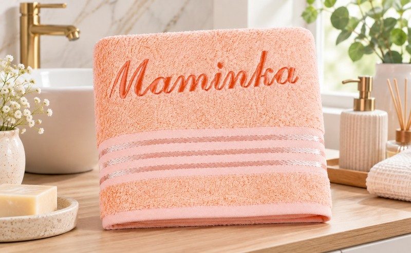 Produkt Froté ručník kolekce Linie s výšivkou Maminka Obrázek