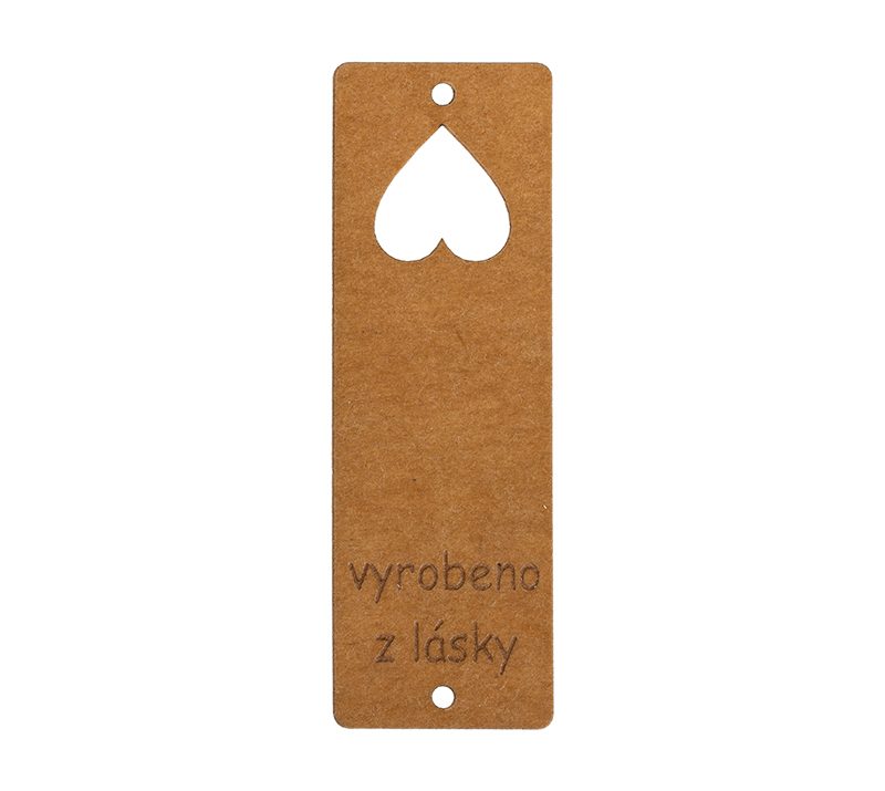 Produkt Nášivka "vyrobeno z lásky" papírová - sada 6 ks. Obrázek