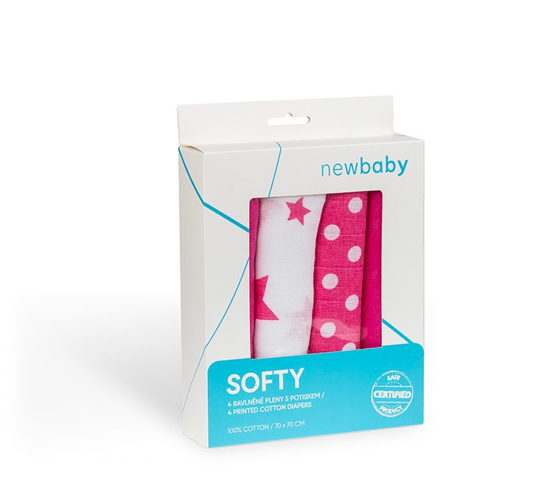 Produkt Bavlněné pleny s potiskem 4ks Obrázek