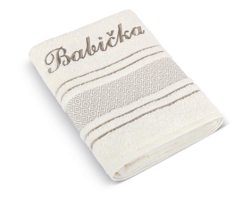 Produkt Froté ručník mozaika se jménem BABIČKA Obrázek