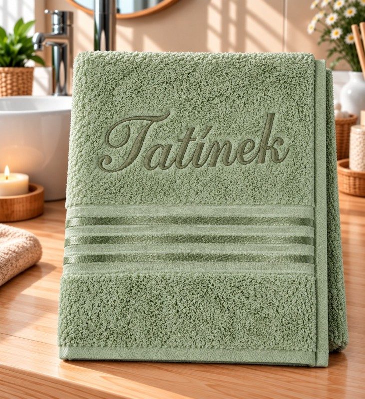 Produkt Froté ručník kolekce Linie s výšivkou Tatínek Obrázek