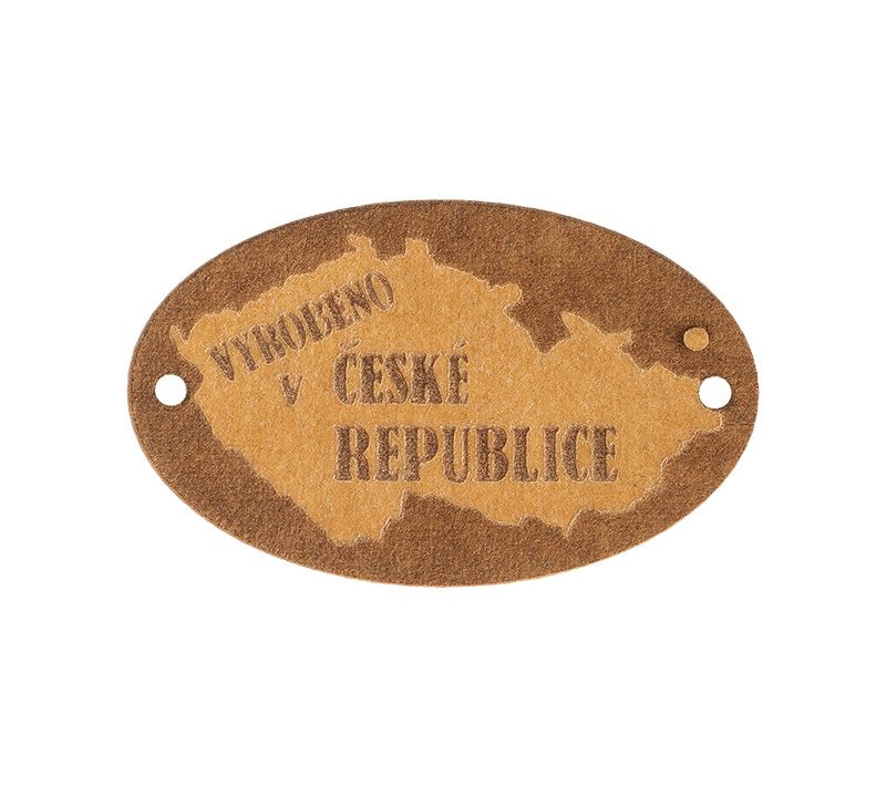 Nášivka "vyrobeno v ČESKÉ REPUBLICE" papírová - sada 6 ks.
