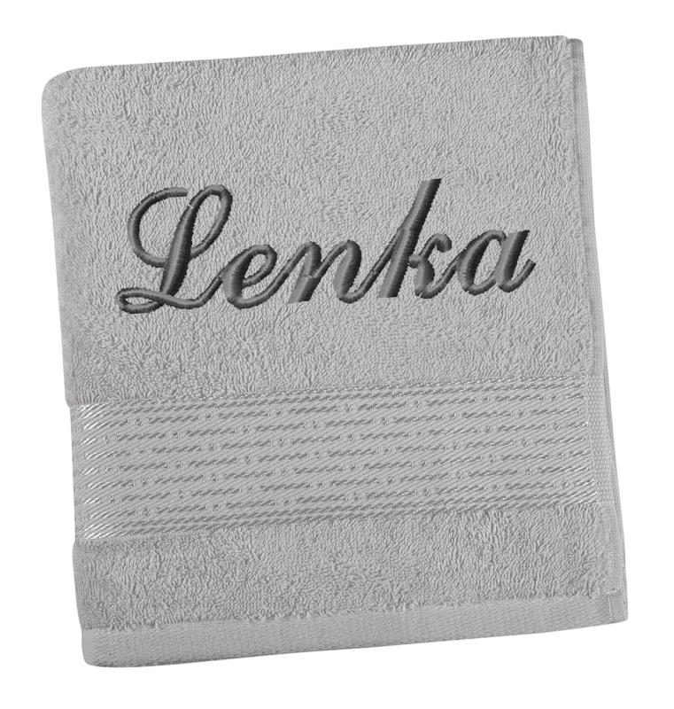 Froté ručník proužek s výšivkou jména