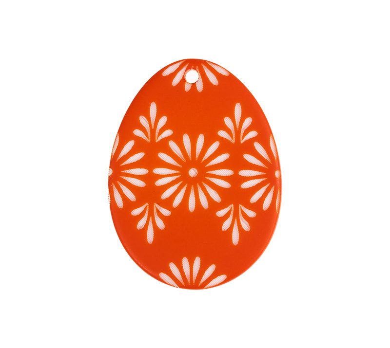 Dekorace vajíčko oranžová