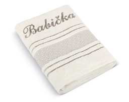 Froté ručník mozaika se jménem BABIČKA
