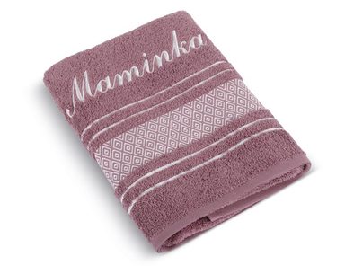 Froté ručník mozaika se jménem MAMINKA