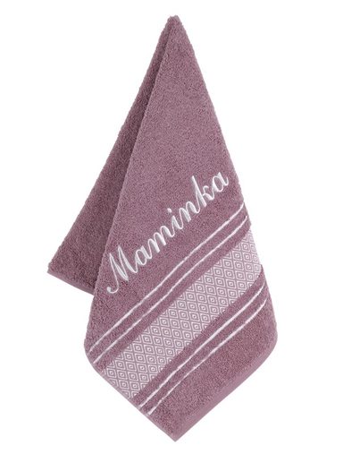 Froté ručník mozaika se jménem MAMINKA