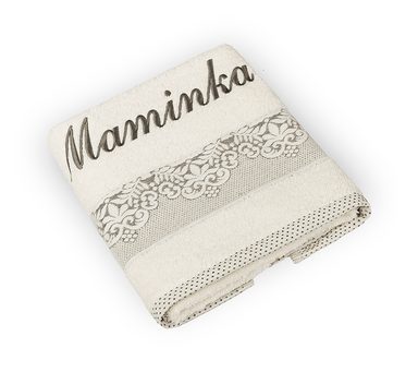 Froté ručník orchidea s výšivkou MAMINKA