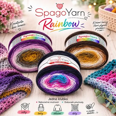 Příze SpagoYarn Rainbow