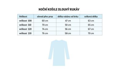 Noční košile dlouhý rukáv