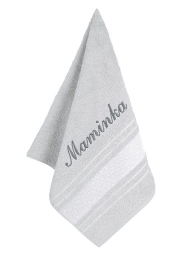 Froté ručník mozaika se jménem MAMINKA