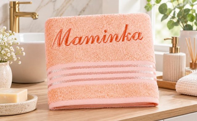 Produkt Froté ručník kolekce Linie s výšivkou Maminka Obrázek