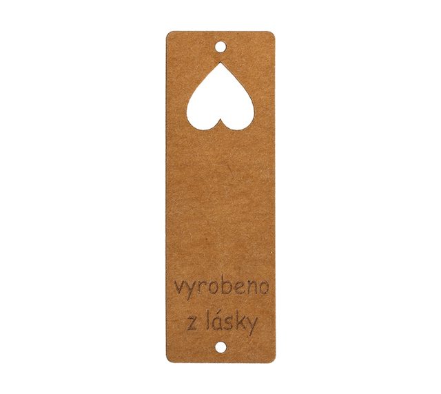 Produkt Nášivka "vyrobeno z lásky" papírová - sada 6 ks. Obrázek