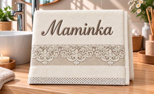 Produkt Froté ručník orchidea s výšivkou MAMINKA Obrázek